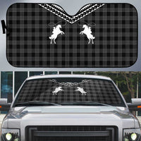 Aloha Hawaii Cowboys Paniolo Auto Sun Shade Black Palaka - Polynesian Pride