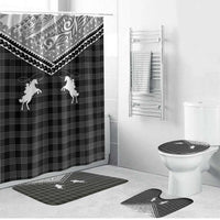 Aloha Hawaii Cowboys Paniolo Bathroom Set Black Palaka LT7 Bathroom Set (4 pcs) Black - Polynesian Pride