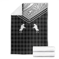 Aloha Hawaii Cowboys Paniolo Blanket Black Palaka - Polynesian Pride