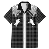 Aloha Hawaii Cowboys Paniolo Family Matching Mermaid Dress and Hawaiian Shirt Black Palaka - Polynesian Pride