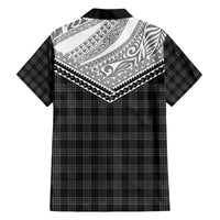 Aloha Hawaii Cowboys Paniolo Family Matching Off The Shoulder Long Sleeve Dress and Hawaiian Shirt Black Palaka LT7 - Polynesian Pride
