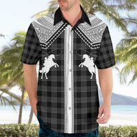Aloha Hawaii Cowboys Paniolo Hawaiian Shirt Black Palaka LT7 - Polynesian Pride