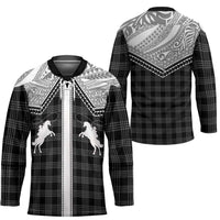 Aloha Hawaii Cowboys Paniolo Hockey Jersey Black Palaka LT7 - Polynesian Pride