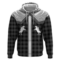 Aloha Hawaii Cowboys Paniolo Hoodie Black Palaka LT7 Pullover Hoodie Black - Polynesian Pride