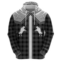 Aloha Hawaii Cowboys Paniolo Hoodie Black Palaka LT7 - Polynesian Pride