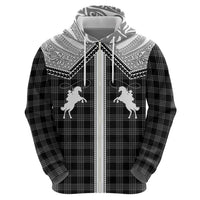 Aloha Hawaii Cowboys Paniolo Hoodie Black Palaka LT7 - Polynesian Pride