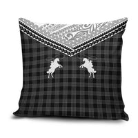 Aloha Hawaii Cowboys Paniolo Pillow Cover Black Palaka LT7 Black - Polynesian Pride