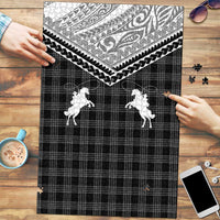 Aloha Hawaii Cowboys Paniolo Puzzle Black Palaka LT7 Black - Polynesian Pride