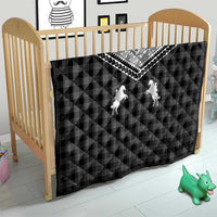 Aloha Hawaii Cowboys Paniolo Quilt Black Palaka - Polynesian Pride