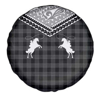Aloha Hawaii Cowboys Paniolo Spare Tire Cover Black Palaka - Polynesian Pride