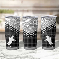 Aloha Hawaii Cowboys Paniolo Tumbler Cup Black Palaka LT7 - Polynesian Pride