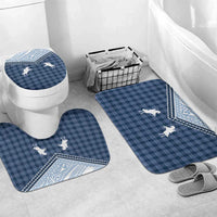 Aloha Hawaii Cowboys Paniolo Bathroom Set Navy Blue Palaka LT7 Mat Set Only (3 pcs) One Size Navy - Polynesian Pride