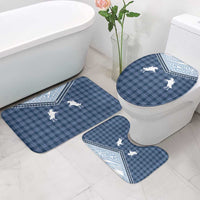 Aloha Hawaii Cowboys Paniolo Bathroom Set Navy Blue Palaka LT7 - Polynesian Pride
