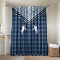 Aloha Hawaii Cowboys Paniolo Bathroom Set Navy Blue Palaka LT7 Shower Curtain Only Navy - Polynesian Pride