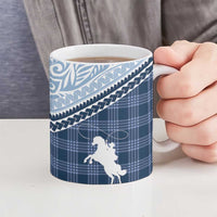 Aloha Hawaii Cowboys Paniolo Ceramic Mug Navy Blue Palaka LT7 - Polynesian Pride