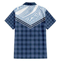 Aloha Hawaii Cowboys Paniolo Family Matching Long Sleeve Bodycon Dress and Hawaiian Shirt Navy Blue Palaka LT7 - Polynesian Pride