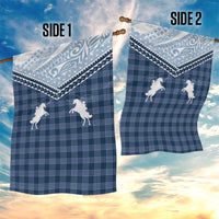 Aloha Hawaii Cowboys Paniolo Garden Flag Navy Blue Palaka LT7 - Polynesian Pride