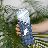 Aloha Hawaii Cowboys Paniolo Skinny Tumbler Navy Blue Palaka - Polynesian Pride