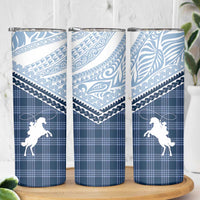 Aloha Hawaii Cowboys Paniolo Skinny Tumbler Navy Blue Palaka - Polynesian Pride