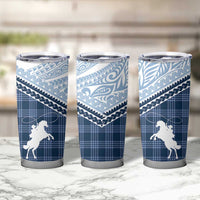 Aloha Hawaii Cowboys Paniolo Tumbler Cup Navy Blue Palaka LT7 - Polynesian Pride
