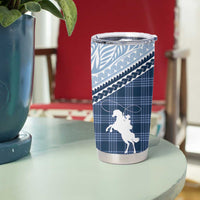 Aloha Hawaii Cowboys Paniolo Tumbler Cup Navy Blue Palaka LT7 - Polynesian Pride