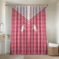 Aloha Hawaii Cowboys Paniolo Bathroom Set Rose Palaka LT7 Shower Curtain Only Pink - Polynesian Pride