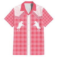 Aloha Hawaii Cowboys Paniolo Family Matching Long Sleeve Bodycon Dress and Hawaiian Shirt Rose Palaka - Polynesian Pride