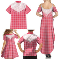 Aloha Hawaii Cowboys Paniolo Family Matching Summer Maxi Dress and Hawaiian Shirt Rose Palaka LT7 - Polynesian Pride