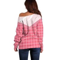 Aloha Hawaii Cowboys Paniolo Off Shoulder Sweater Rose Palaka LT7 - Polynesian Pride