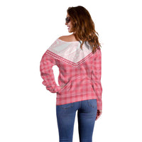 Aloha Hawaii Cowboys Paniolo Off Shoulder Sweater Rose Palaka LT7 - Polynesian Pride