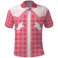 Aloha Hawaii Cowboys Paniolo Polo Shirt Rose Palaka - Polynesian Pride