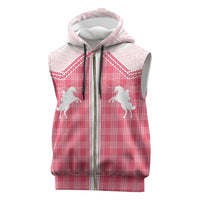 Aloha Hawaii Cowboys Paniolo Sleeveless Zip Hoodie Rose Palaka LT7 Pink - Polynesian Pride