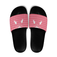 Aloha Hawaii Cowboys Paniolo Slide Sandals Rose Palaka LT7 Pink - Polynesian Pride