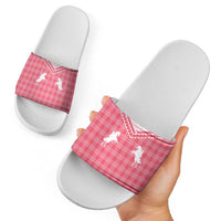Aloha Hawaii Cowboys Paniolo Slide Sandals Rose Palaka LT7 - Polynesian Pride