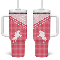 Aloha Hawaii Cowboys Paniolo Tumbler With Handle Rose Palaka - Polynesian Pride