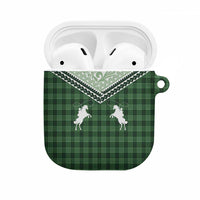 Aloha Hawaii Cowboys Paniolo AirPods Case Forest Green Palaka LT7 Dark Green - Polynesian Pride