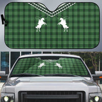 Aloha Hawaii Cowboys Paniolo Auto Sun Shade Forest Green Palaka LT7 Dark Green - Polynesian Pride