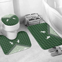 Aloha Hawaii Cowboys Paniolo Bathroom Set Forest Green Palaka LT7 Mat Set Only (3 pcs) One Size Dark Green - Polynesian Pride