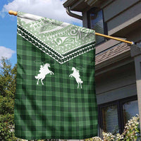 Aloha Hawaii Cowboys Paniolo Garden Flag Forest Green Palaka LT7 - Polynesian Pride