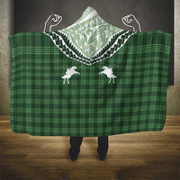 Aloha Hawaii Cowboys Paniolo Hooded Blanket Forest Green Palaka LT7 - Polynesian Pride