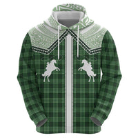 Aloha Hawaii Cowboys Paniolo Hoodie Forest Green Palaka LT7 - Polynesian Pride