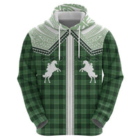 Aloha Hawaii Cowboys Paniolo Hoodie Forest Green Palaka LT7 - Polynesian Pride