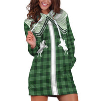 Aloha Hawaii Cowboys Paniolo Hoodie Dress Forest Green Palaka LT7 Dark Green - Polynesian Pride