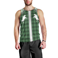 Aloha Hawaii Cowboys Paniolo Men Tank Top Forest Green Palaka LT7 - Polynesian Pride
