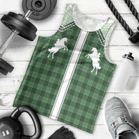 Aloha Hawaii Cowboys Paniolo Men Tank Top Forest Green Palaka LT7 - Polynesian Pride