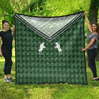Aloha Hawaii Cowboys Paniolo Quilt Forest Green Palaka - Polynesian Pride