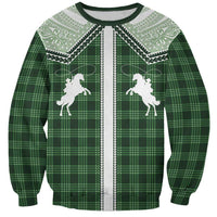 Aloha Hawaii Cowboys Paniolo Sweatshirt Forest Green Palaka LT7 Unisex Dark Green - Polynesian Pride