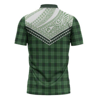 Aloha Hawaii Cowboys Paniolo Zipper Polo Shirt Forest Green Palaka - Polynesian Pride