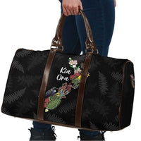 Kia Ora New Zealand Floral Travel Bag Black - Polynesian Pride