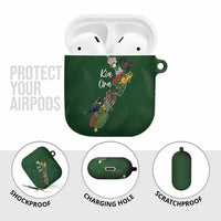 Kia Ora New Zealand Floral AirPods Case Sage Green - Polynesian Pride